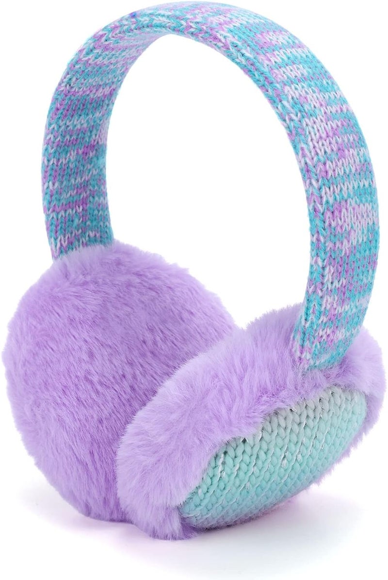 Ztl Kids Knit Earmuffs Soft Plush Ear Warmers Winter Outdoor Ear Muffs for Boys Girls - Image 4